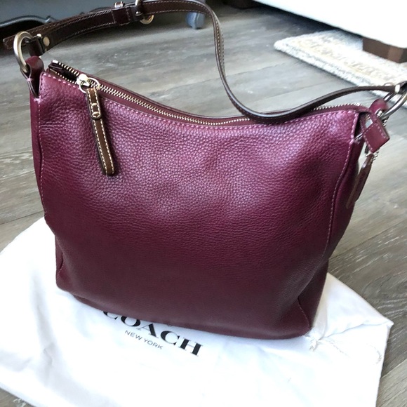 Coach Chelsea F10891 Burgundy Pebble Leather - Picture 2 of 8